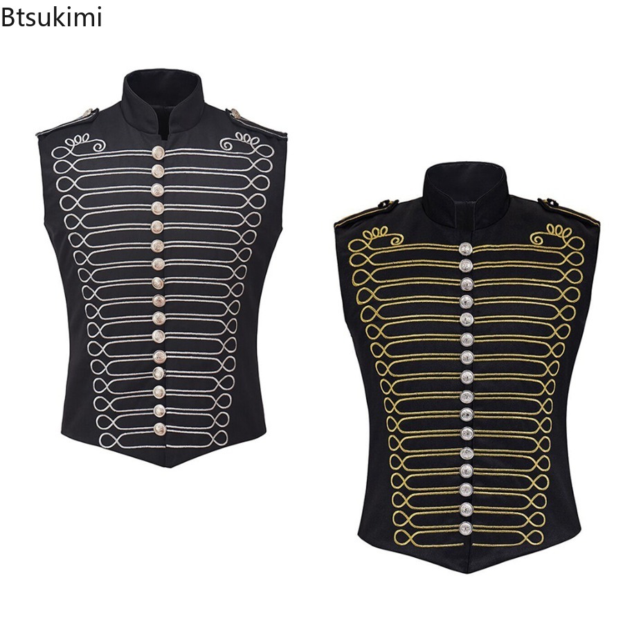 Anime Cosplay Romance - Chaleco de Músico Steampunk para Hombre,