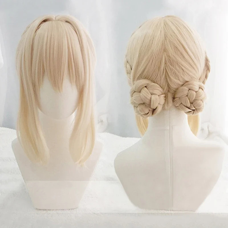 Violet Evergarden Dress - 2026 Violet Evergarden trenza corta rubia