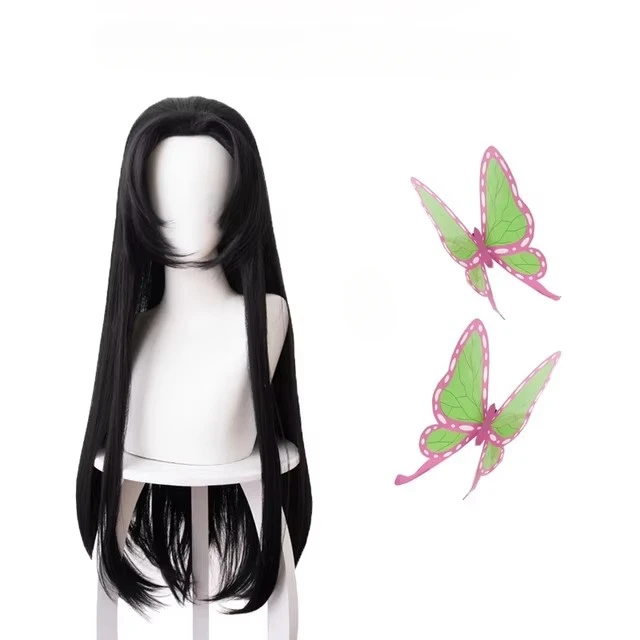 Cosplay Anime Black Hair - Peluca de Anime Kochou Kanae Kimetsu