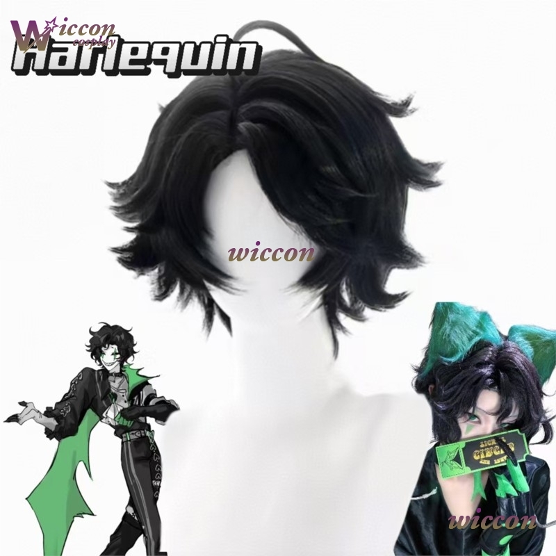 Cosplay Anime Black Hair - Peluca de Cosplay Completa de Payaso