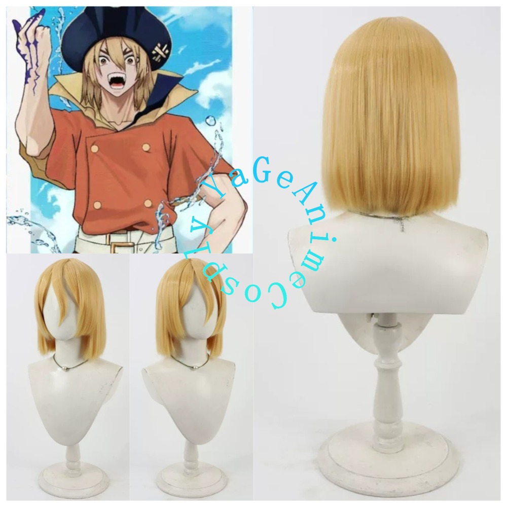 Anime Cosplay Photoshoot - Peluca de cosplay de Dr. Stone