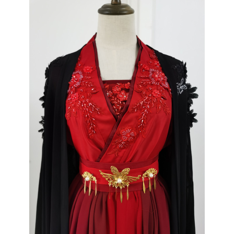 Disfraz Hanfu negro y rojo de  - Cosplay Anime Black reseña y precio