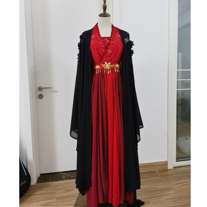 Disfraz Hanfu negro y rojo de  - Cosplay Anime Black reseña y precio