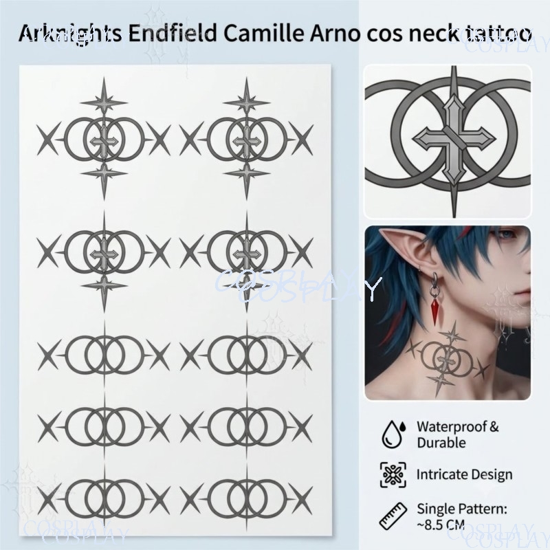 Arknights Endfield - Tatuaje T - Anime Cosplay Photoshoot reseña y precio