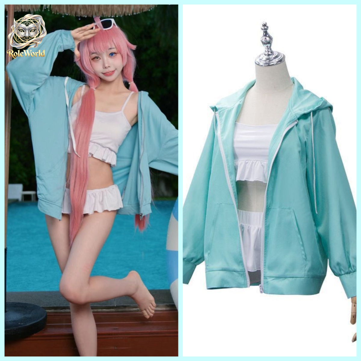 Traje de baño Blue Archive Tak - Anime Cosplay Photoshoot reseña y precio