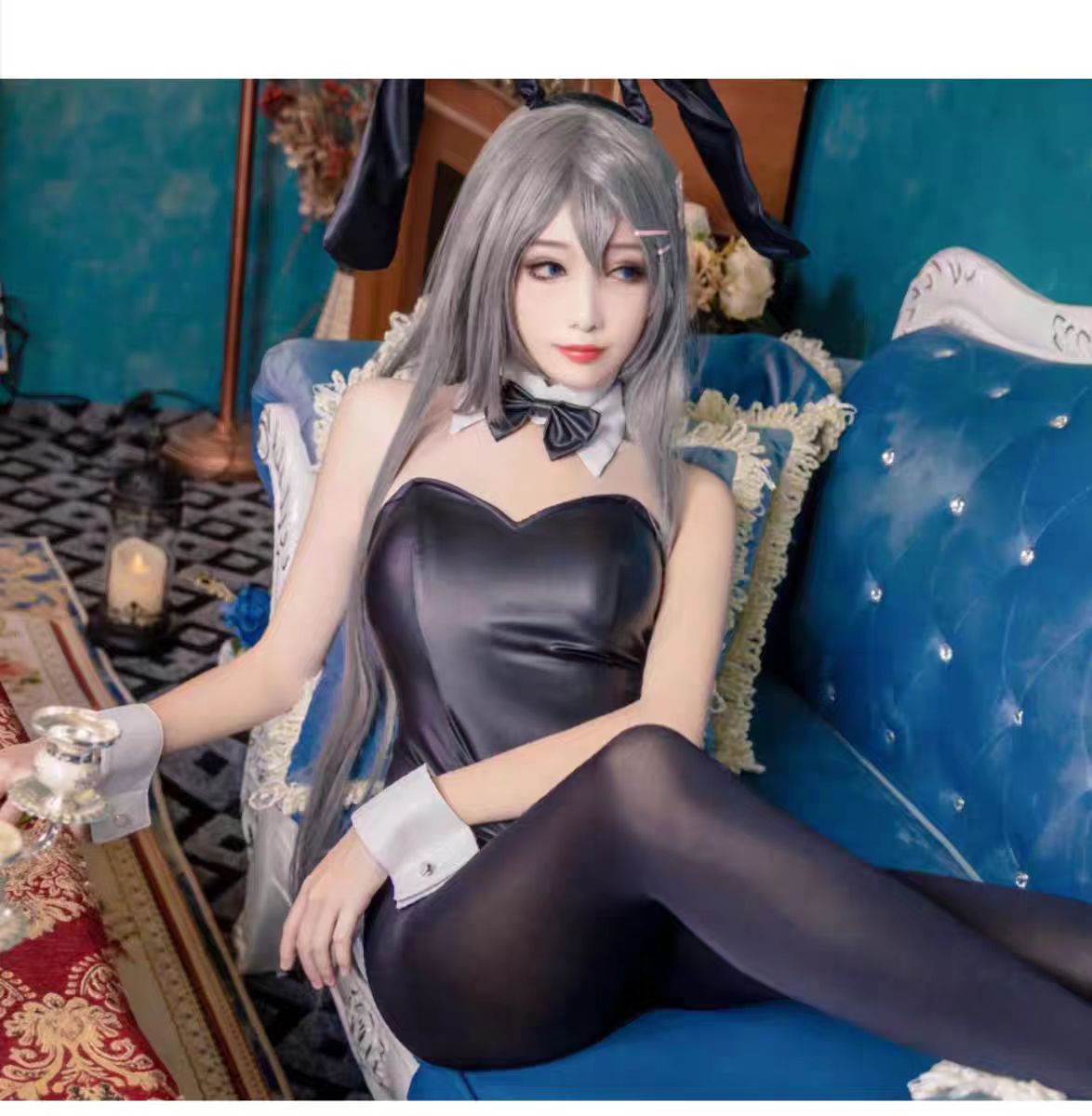 Sexy chica conejito Sakurajima - Anime Cosplay Bodysuit reseña y precio