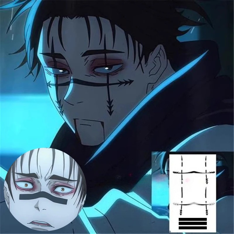 Pegatina de Tatuaje Choso, Ani - Anime Cosplay Jujutsu reseña y precio