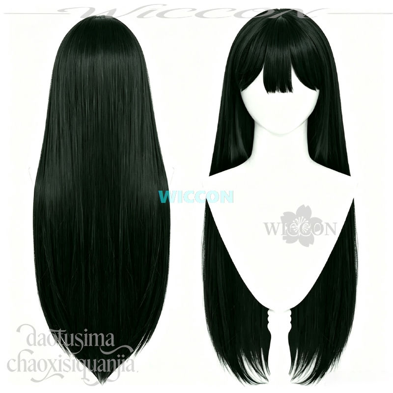 Pelucas de pelo sintético Sua, - Cosplay Anime Black Hair reseña y precio