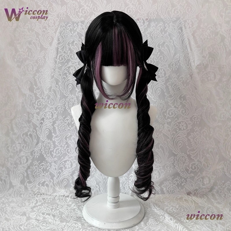 Cómico ‌ Peluca negra con fleq - Cosplay Anime Black Hair reseña y precio